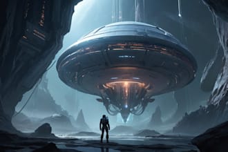 create sci fi illustration for you