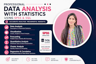 do any statistical analysis using spss and sql