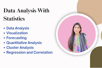 do any statistical task using IBM spss, excel or tableau
