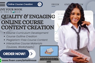 develop engaging online course content, course curriculum ppt training manual