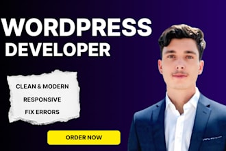 be your wordpress developer, fix wordpress errors, ecommerce store woo commerce