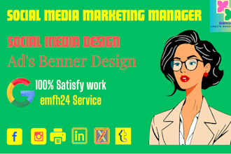 do your social media design, social media management, and ads banners design