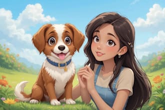 draw disney pet portrait