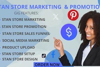 do stan store promotion, stan store design, stan store marketing to drive sales