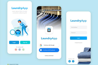 build a functioning laundry services app, dry cleaning app, home cleaning app