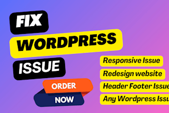 fix wordpress issues, responsive issue and wordpress customization