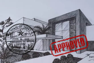 review and seal architectural plan, california stamp, USA stamp, pe stamp
