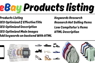be your ebay product upload, list used product, ebay lister