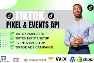 fix setup tiktok pixel, tiktok event api, ga4, fb pixel, snapchat pixel and gtm