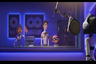 3d animation video, 3d cartoon music video, 3d  character animation, 3d model