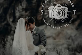 design signature photography, wedding, watermark logo with fast delivery