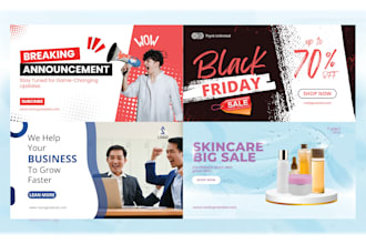 create web banners, social media banners and facebook banner