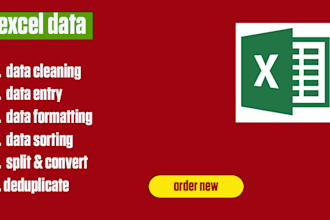 do excel data cleaning, formatting, merge,pdf to excel
