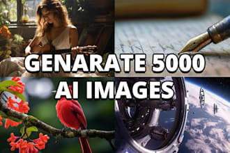 generate up to 5,000 high resolution ai images based on your prompts or topics