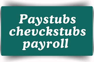 do paystub, payroll, w2, 1099 and 1040