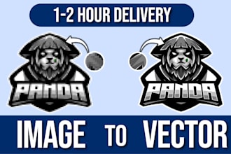 do vector tracing and convert to vector logo image vectorize