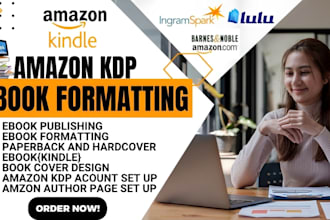 professionally format your manuscript for amazon KDP ebook and paperback