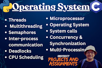 do operating system projects using python cpp and java