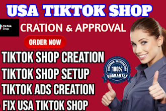 tiktok shop setup, fix facebook shop instagram shop, create tiktok shop manager