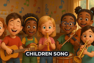 sing and produce professional kids song nursery rhymes jingle as female vocalist