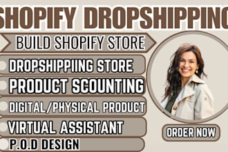 build shopify store shopify dropshipping store print on demand product design