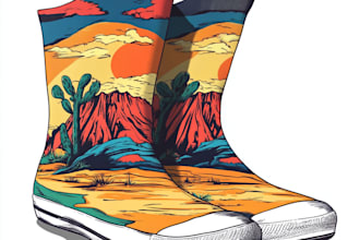 make a custom and unique socks design art for you