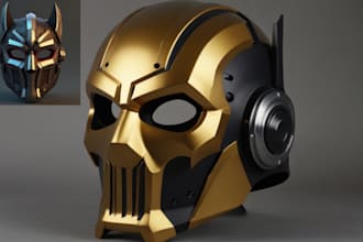 custom 3d mask 3d helmet cosplay 3d model mask helmet for cosplay