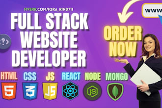 be your full stack web developer and website programmer