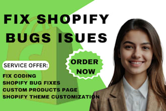 fix shopify store bug isues custom store speed optimization