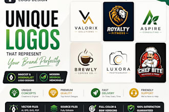 design a modern minimalist and mascot logo for your brand