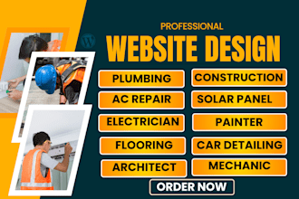 design plumbing construction electrician roofing hvac solar company website