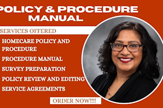 write a perfect home, healthcare policy and procedure manual for your company