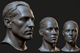 sculpt 3d realistic head bust model 3d face model 3d helmet mask stl 3d printing