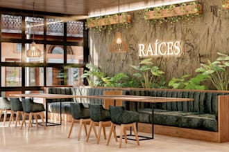 design and render retail stores