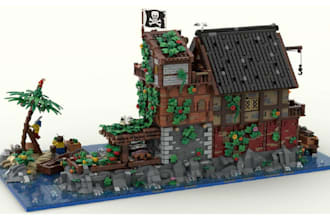 do custom 3d lego design, 3d lego animation,  3d lego model, 3d minecraft , xml
