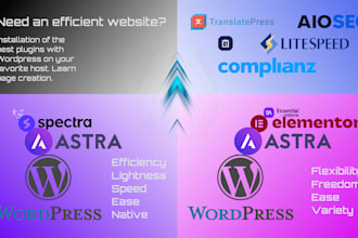 install and configure a beautiful wordpress site for you