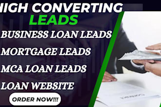 provide high converting business loan leads, mortgage loan leads, mca loan leads