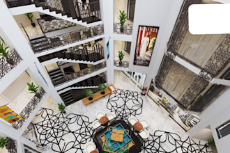 interior design house exterior 3d commercial architectural design 3d rendering
