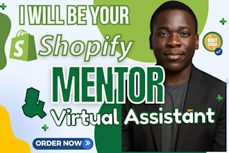be your shopify mentor consultant sales strategist and shopify virtual assistant