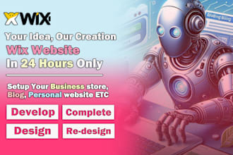 develop, design and redesign your wix ecommerce or personal website