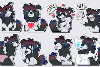 draw furry telegram stickers nsfw furry stickers fursona crypto animated sticker