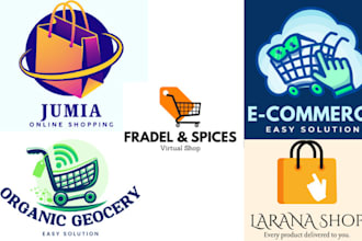 design a custom brand identity for ecommerce store, shopify ecommerce logo