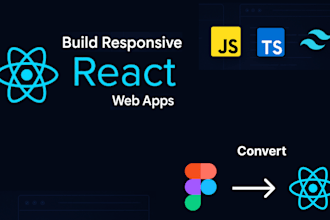 develop responsive react js web applications for you