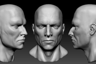 3d head model 3d head bust 3d sculpting 3d printing 3d face 3d character model