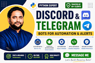 build discord and telegram bots for automation and alerts