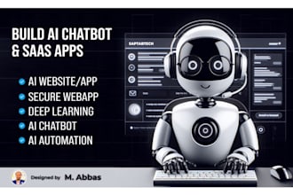 develop chatgpt ai mobile app or website ai saas app ai chatbot ai software
