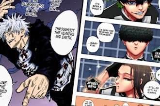 draw comic book art, anime manga comic book illustration comic graphics novel