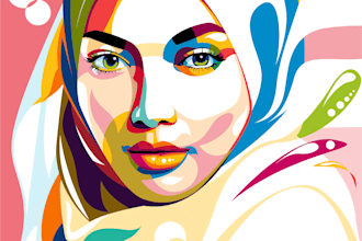 aw a vector pop art illustration from your images