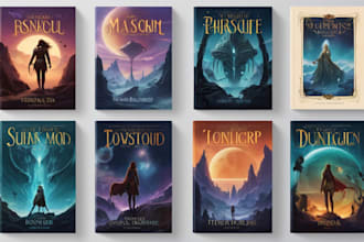 design fantasy, romance and sci fi book covers