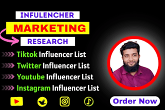 do find 10k b2b influencers list from tiktok, instagram, youtube and twitter